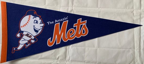 New York Mets - NY Mets - MLB - Vaantje - Baseball - Honkbal - Sportvaantje - Pennant - Wimpel - Vlag - 31 x 72 cm - The Amazin Mets