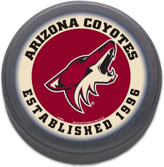Arizona Coyotes - Ice field hockey puck - NHL Puck - NHL - Ice Hockey - NHL Collectible - WinCraft - OFFICIAL NHL ice hockey puck - 8*3 cm - all teams - nhl field hockey - coyotes Puck - Arizona field hockey