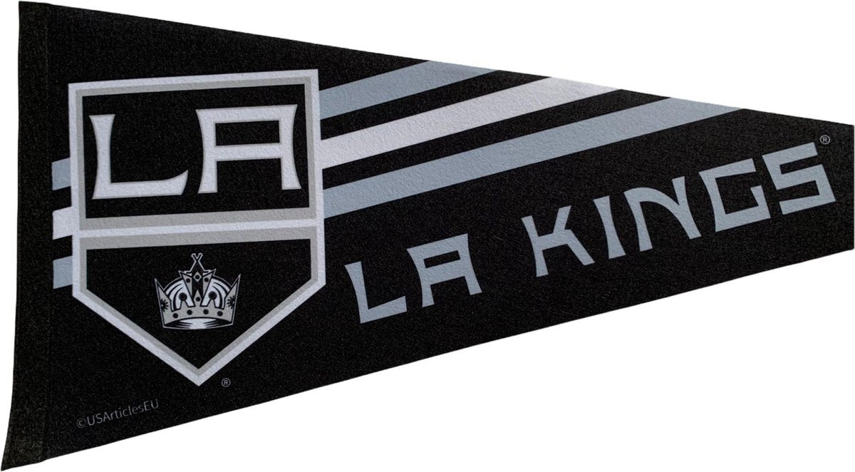 Los Angeles Kings - LA - NHL - Pennant - Hockey - Ice Hockey - Sports Pennant - Pennant - Pennant - Flag - Black/White/Gray - 31 x 72 cm