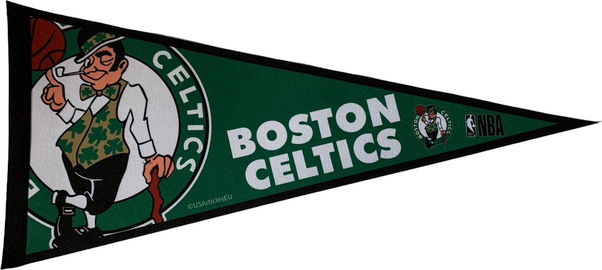 Boston Celtics - NBA - Banner - Basketball - Sports Banner - Pennant - Pennant - Flag - Green/White - 31 x 72 cm
