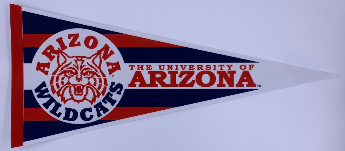 Arizona Wildcats - NCAA - University of Arizona - Arizona state University - Arizona State - vintage Pennant - American Football - Sports Pennant - Pennant - Flag - Red/White/Blue/Striped - 31 x 72 cm