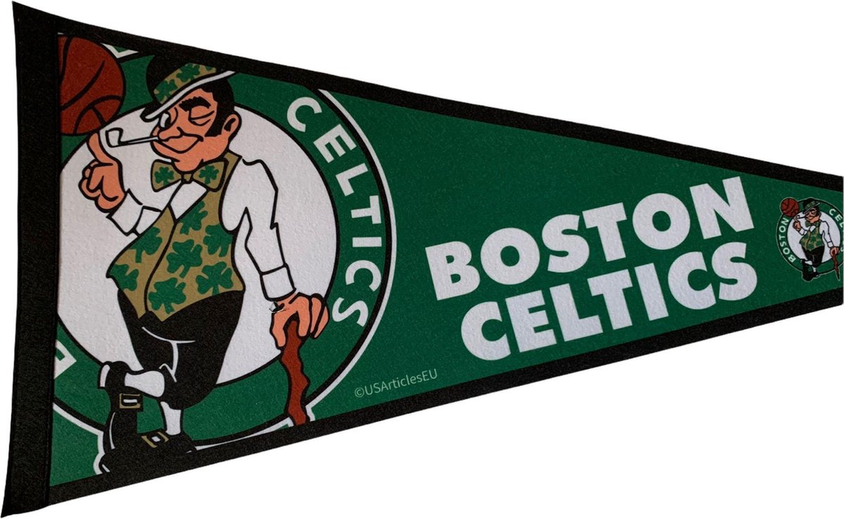 Boston Celtics - NBA - Banner - Basketball - Sports Banner - Pennant - Pennant - Flag - Green/White - 31 x 72 cm