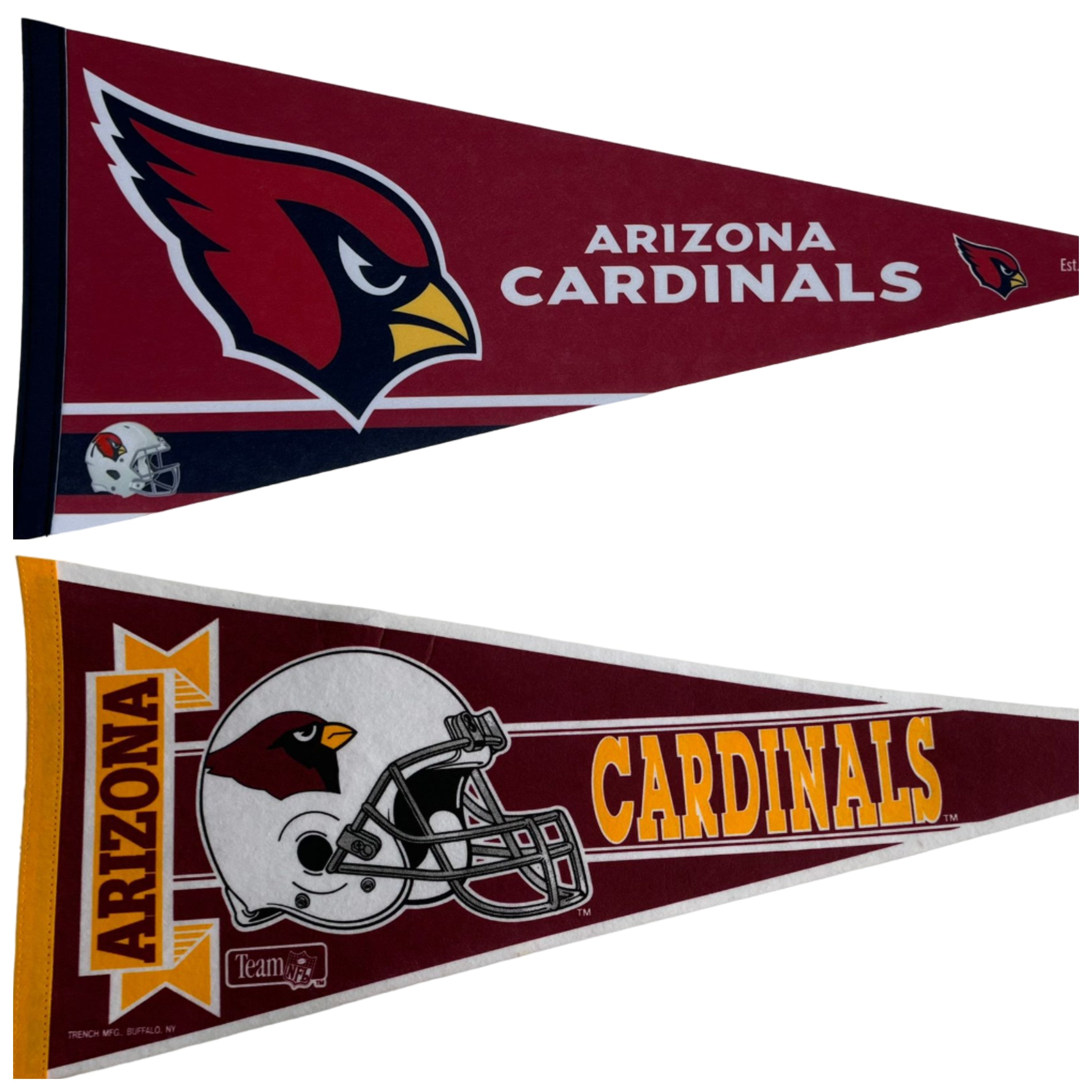 Arizona Cardinals NFL pennant vintage 90s flag old logo nfl pennants vaantje arizona vlaggetje fanion pennant flag vintage classic arizona collectors football - Vintage helmet logo