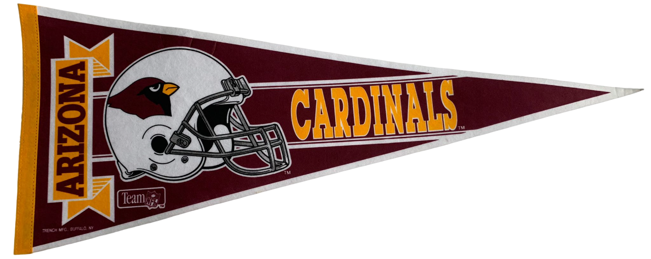 Arizona Cardinals NFL pennant vintage 90s flag old logo nfl pennants vaantje arizona vlaggetje fanion pennant flag vintage classic arizona collectors football - Vintage helmet logo
