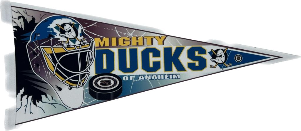 Anaheim Ducks pennant Mighty Ducks flag nhl pennants vaantje vlaggetje vlag fanion flag ice hockey ijshockey usa ice US mighty ducks vintage
