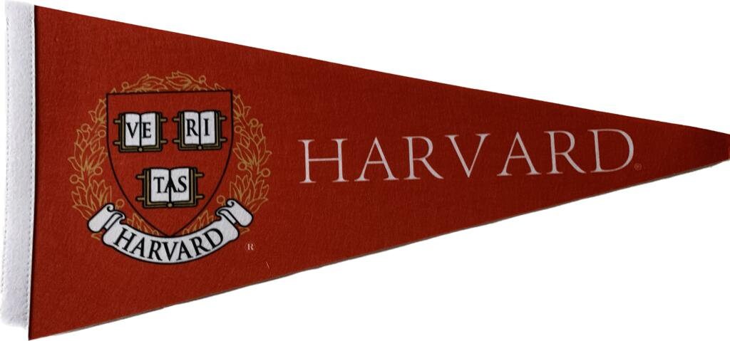 Harvard University NCAA american football wimpels vaantje vlaggetje vlag fanion wimpel vlag fahne university harvard gift harvard uni logo - Red