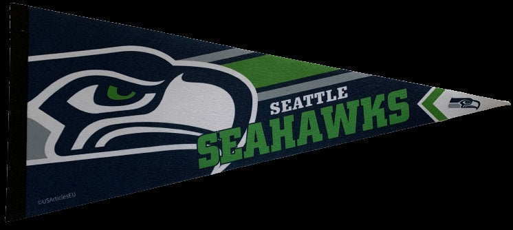 Seattle Seahawks pennant american football flag gridiron nfl pennants vaantje vlag fanion fahne drapeaux seahawks football seahawks nfl usa - Helmet