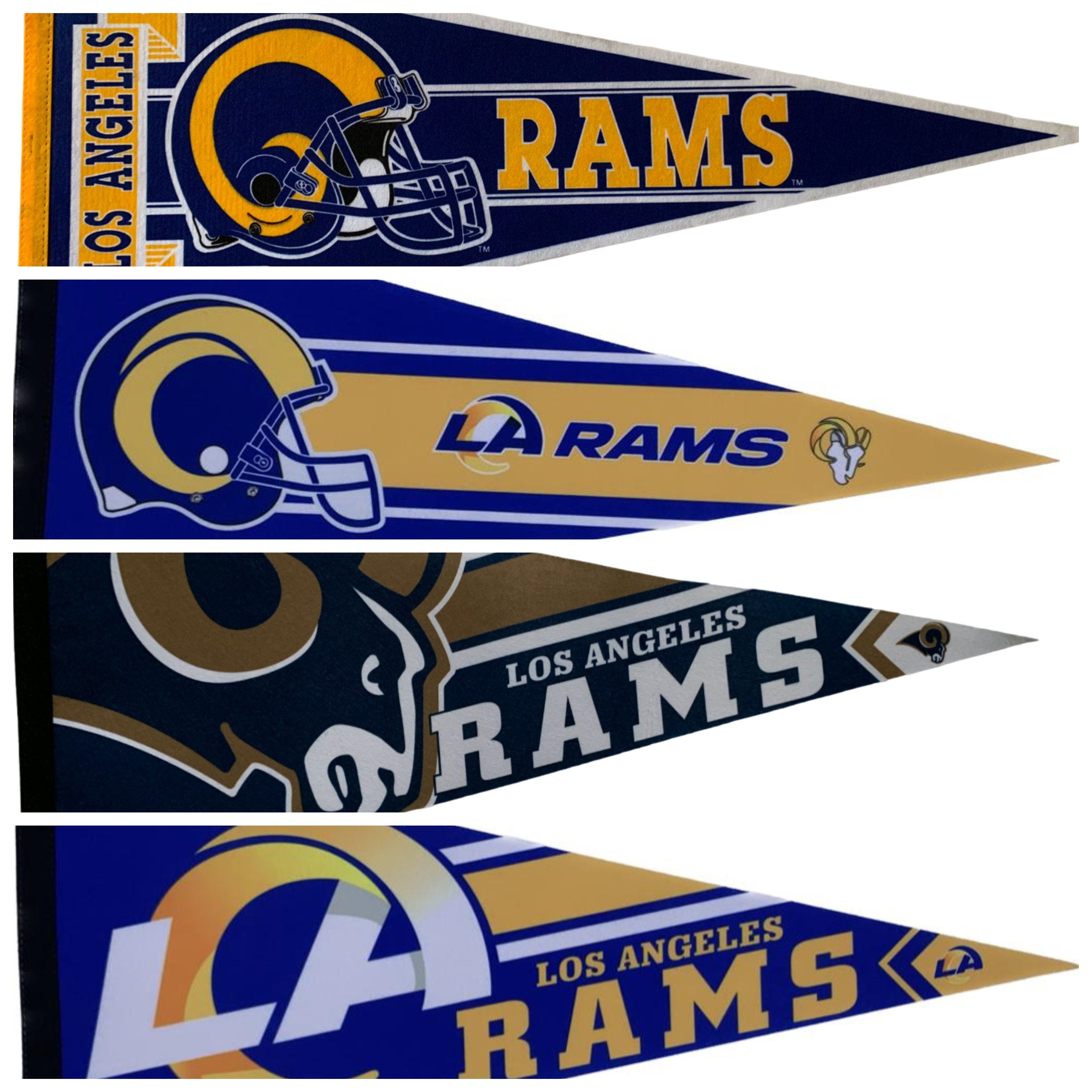 Los Angeles Rams NFL vintage collector old logo nfl pennants vaantje vlaggetje vaantje fanion pennant flag vintage classic rams collectors - Rams1