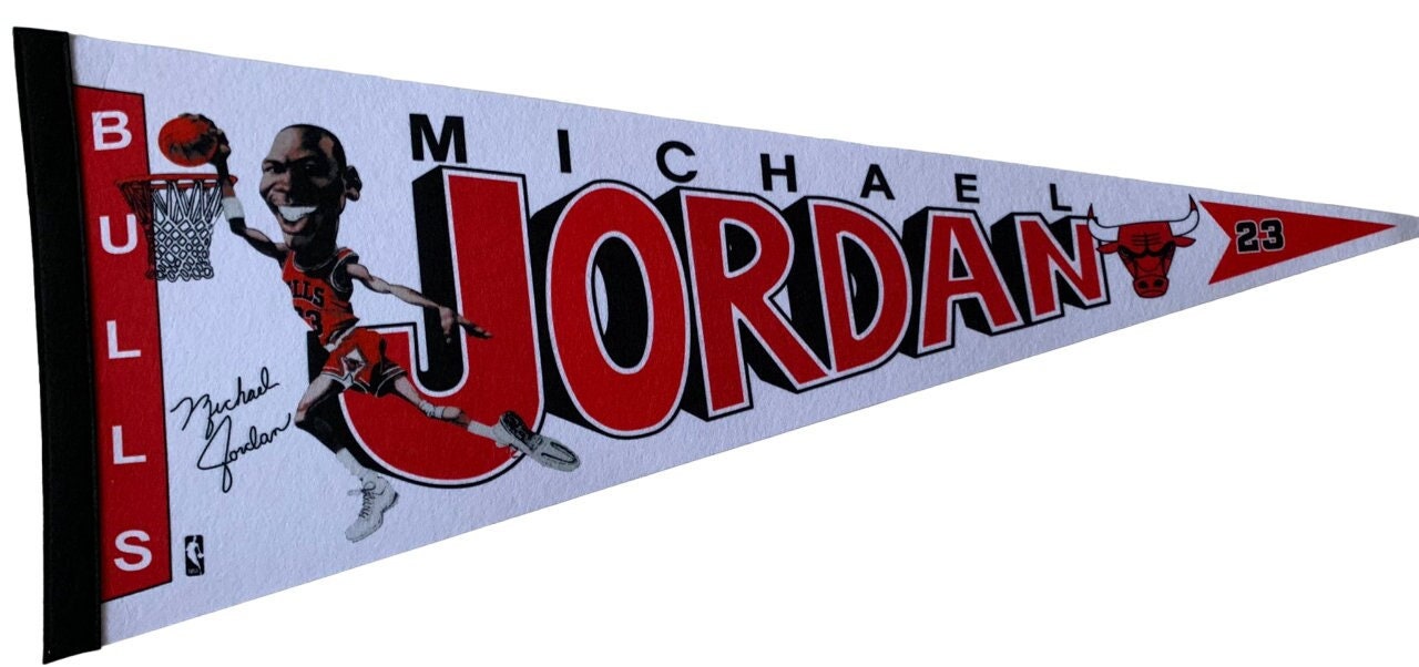 Michael Jordan Chicago Bulls nbapennants vaantje vlaggetje vlag vaantje fanion pennant flag basketball michael jordan usa 23 MJ pippen rodma - Michael Jordan