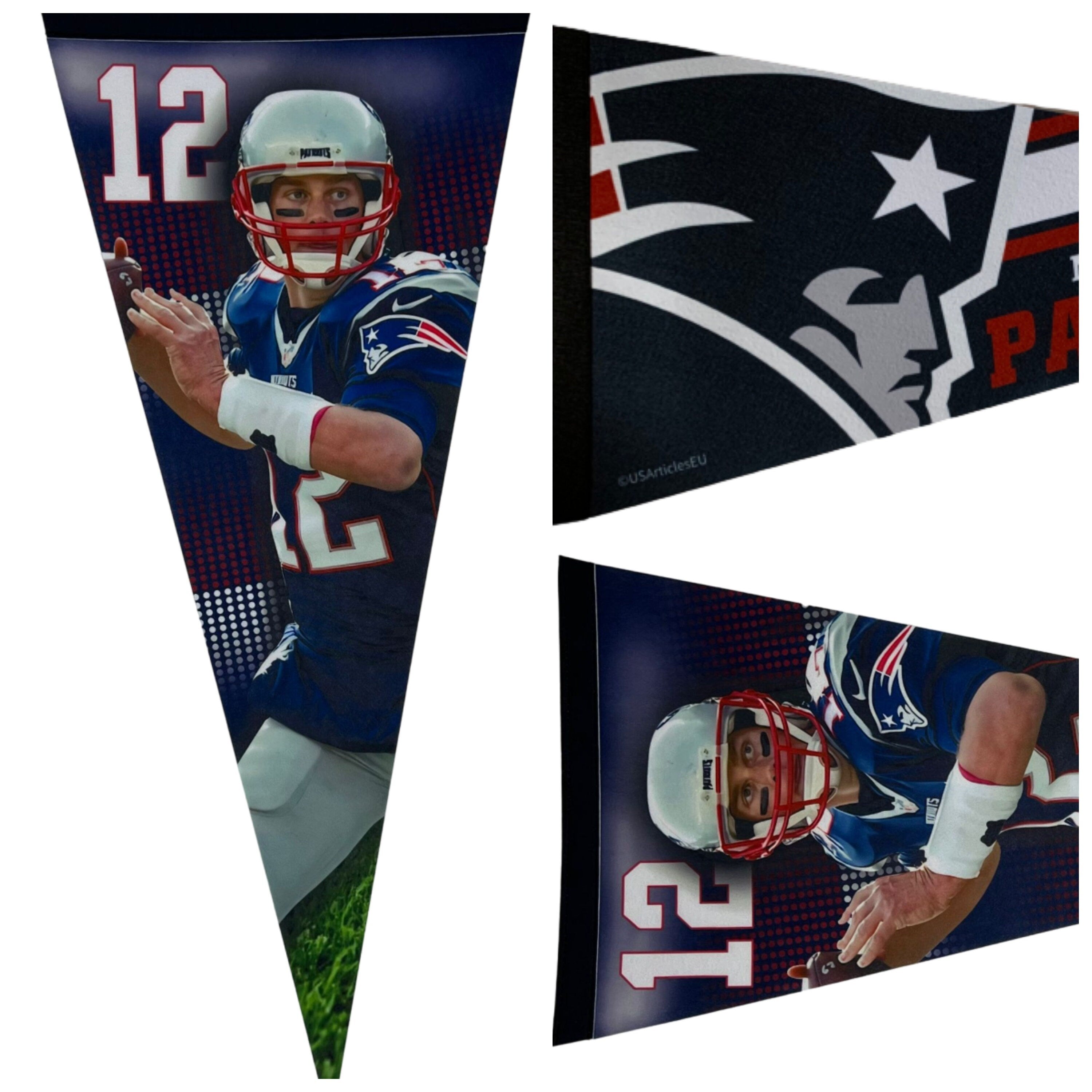 New England Patriots pennant Tom Brady flag american football gridiron nfl pennants vlaggetje vlag vaantje fanion pats pennant pats flag usa - Brady