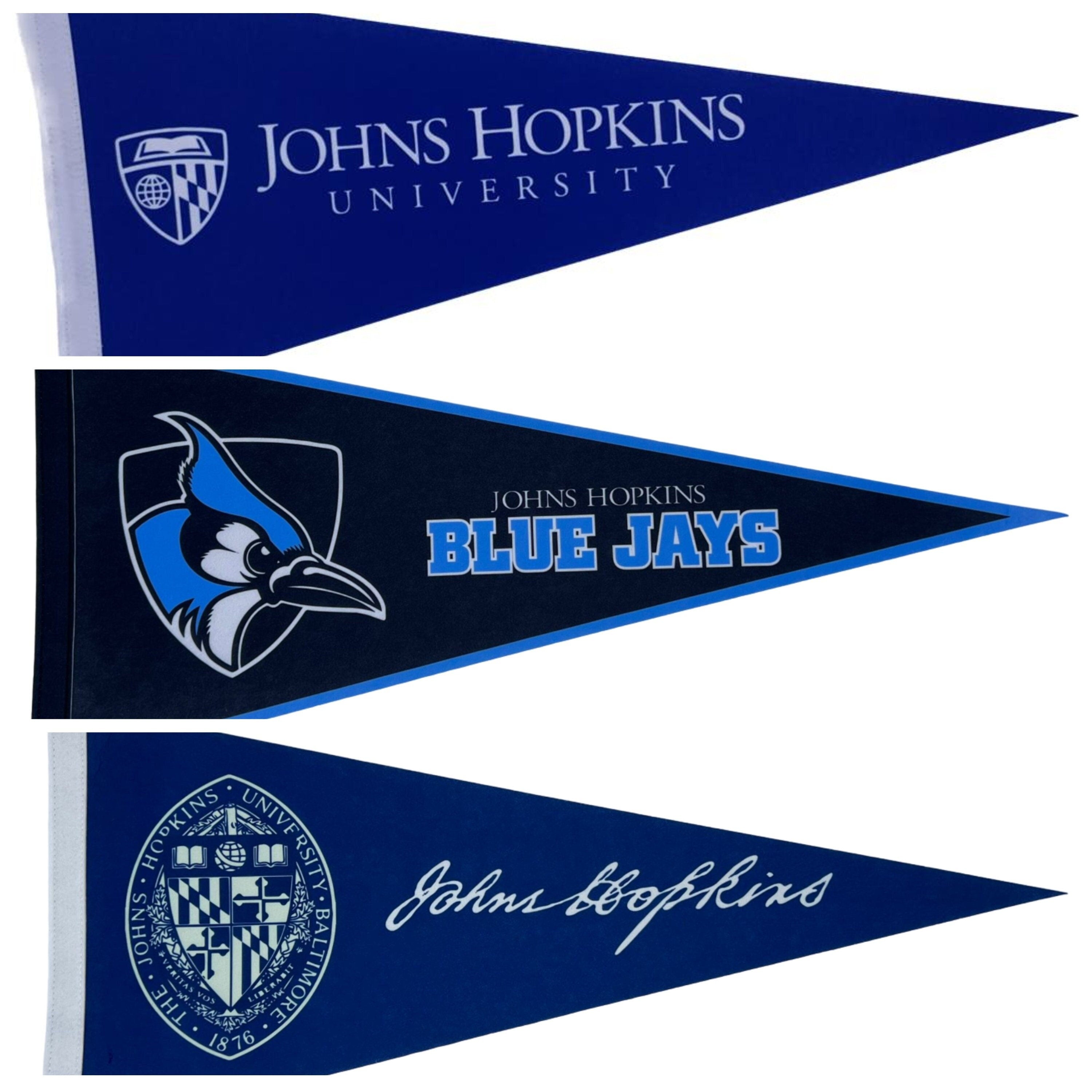 John Hopkins University wimpels vaantje vlaggetje vlag fanion wimpel vlag fahne drapeau john hopkins gift uni hopkins vlag - Blue Jays
