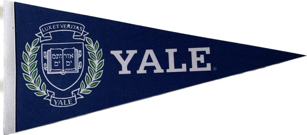 University of Yale connecticut NCAA american football pennants vaantje vlaggetje vlag fanion pennant flag fahne drapeau ivy league cali gift - Yale Bulldog