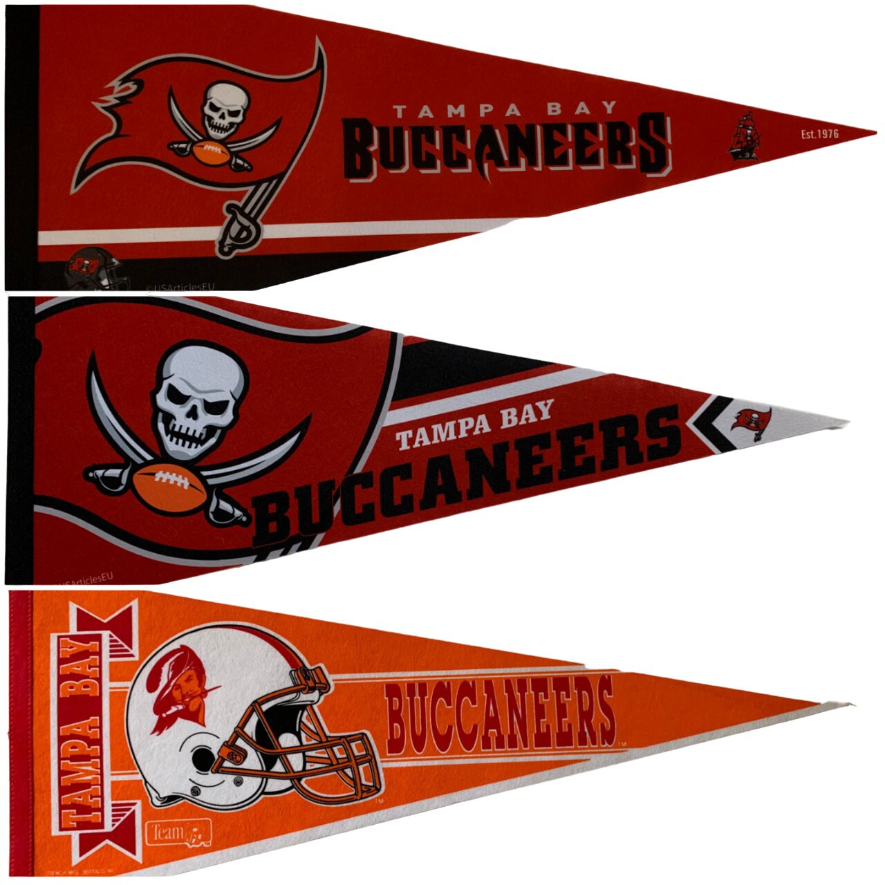 Tampa Bay Buccaneers vintage Bucs flag Brady american football pennant gridiron nfl pennants vaantje vlag fanion old bucs logo pennants nfl - Red