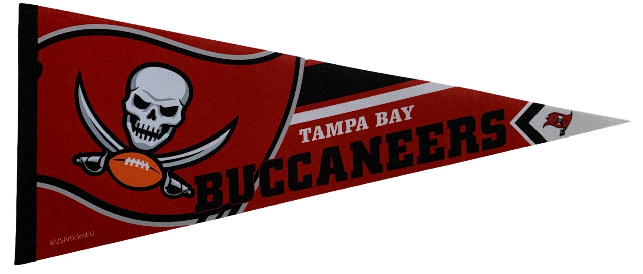 Tampa Bay Buccaneers vintage Bucs flag Brady american football pennant gridiron nfl pennants vaantje vlag fanion old bucs logo pennants nfl - Red