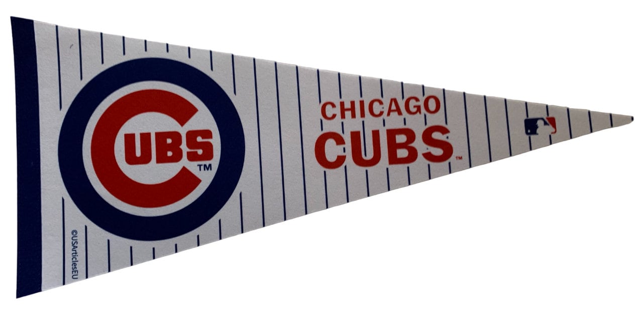 Chicago Cubs mlb pennants vaantje vlaggetje vlag vaantje fanion pennant flag baseball honkbal basebal al capone usa sports - Blue