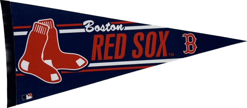 New Britain Red Sox MLB vintage 90s old logo mlb pennants vaantje baseball fanion pennant flag vintage classic red sox 90s minor league - Blue