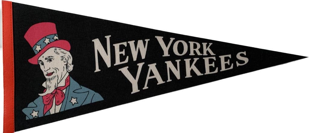 New York Yankees mlb pennants vaantje vlaggetje vlag vaantje fanion pennant flag honkbal baseball ny newyork basebal honkbal bal - #1 fan plate