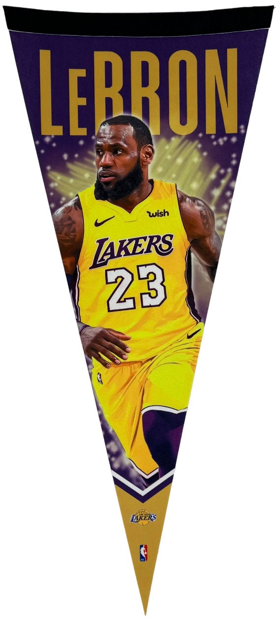 Los Angeles Lakers nba pennant basketball flag lebron james pennants vaantje lebron fanion kobe pennant flag LA Lakers kobe bryant flag LA - Purple