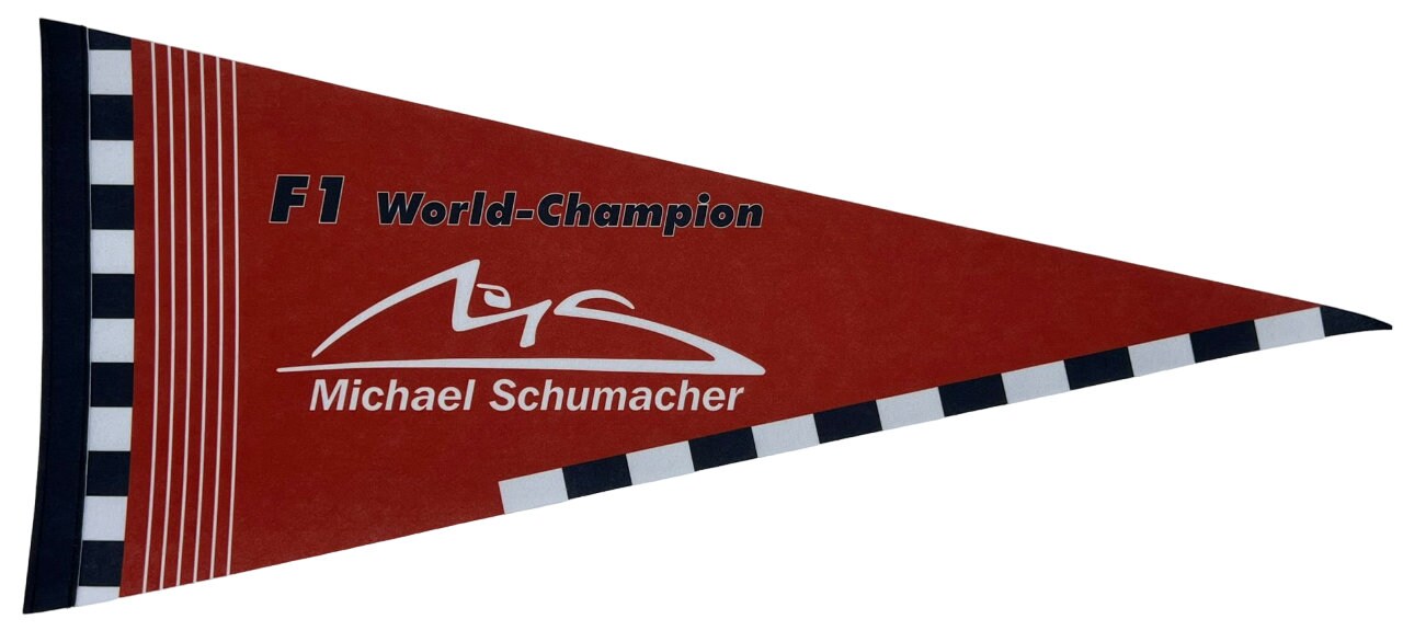 Michael Schumacher Ferrari F1 GP Formula 1 car wimpels schumi vaantje germany schumacher vlag fanion schumacher wimpel ferrari gift ferrari - REdlogo