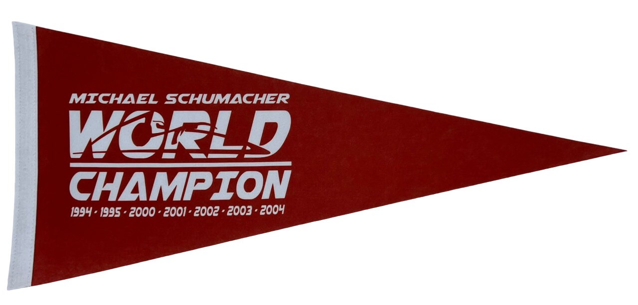 Michael Schumacher Ferrari F1 GP Formula 1 car wimpels schumi vaantje germany schumacher vlag fanion schumacher wimpel ferrari gift ferrari - Finishred checkered