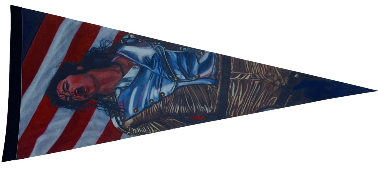Michael Jackson Music collectibles vintage MJ pennants jackson five vaantje MJ vlag pennant flag jackson 5 wall decor mj gift jackson gift - MJ flag