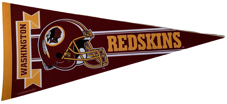 Washington Redskins NFL pennant pennant Vintage pennants football vaantje washington commanders vlaggetje gridiron redskins vlag fanion pennant flag usa america vintage sport - Brown vintage logo