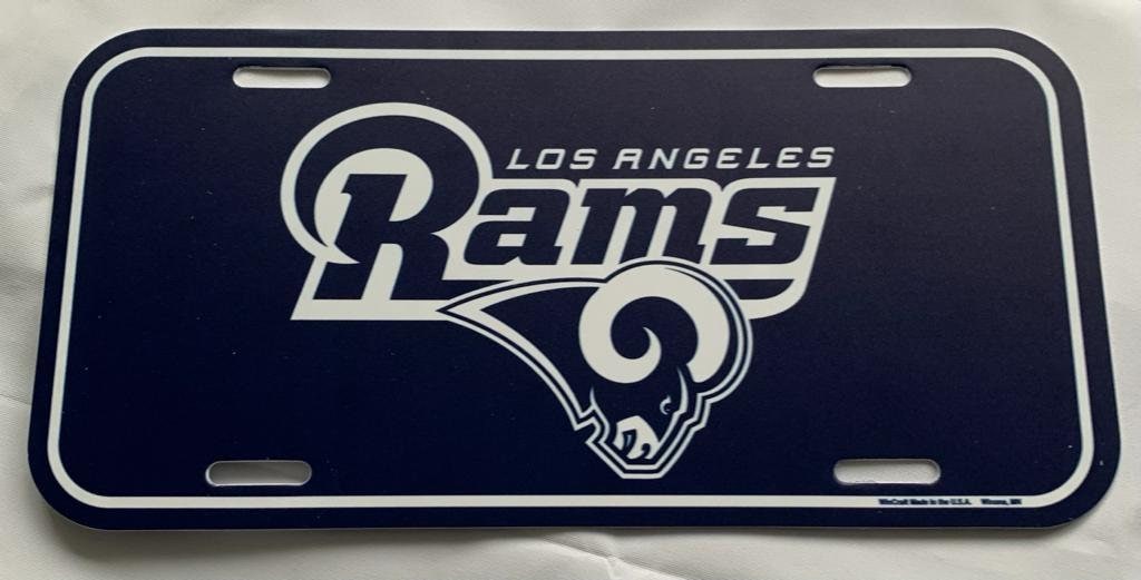 Los Angeles Rams LA NFL California gridiron metal plate license plate vintage sports collectibles gift wincraft american football