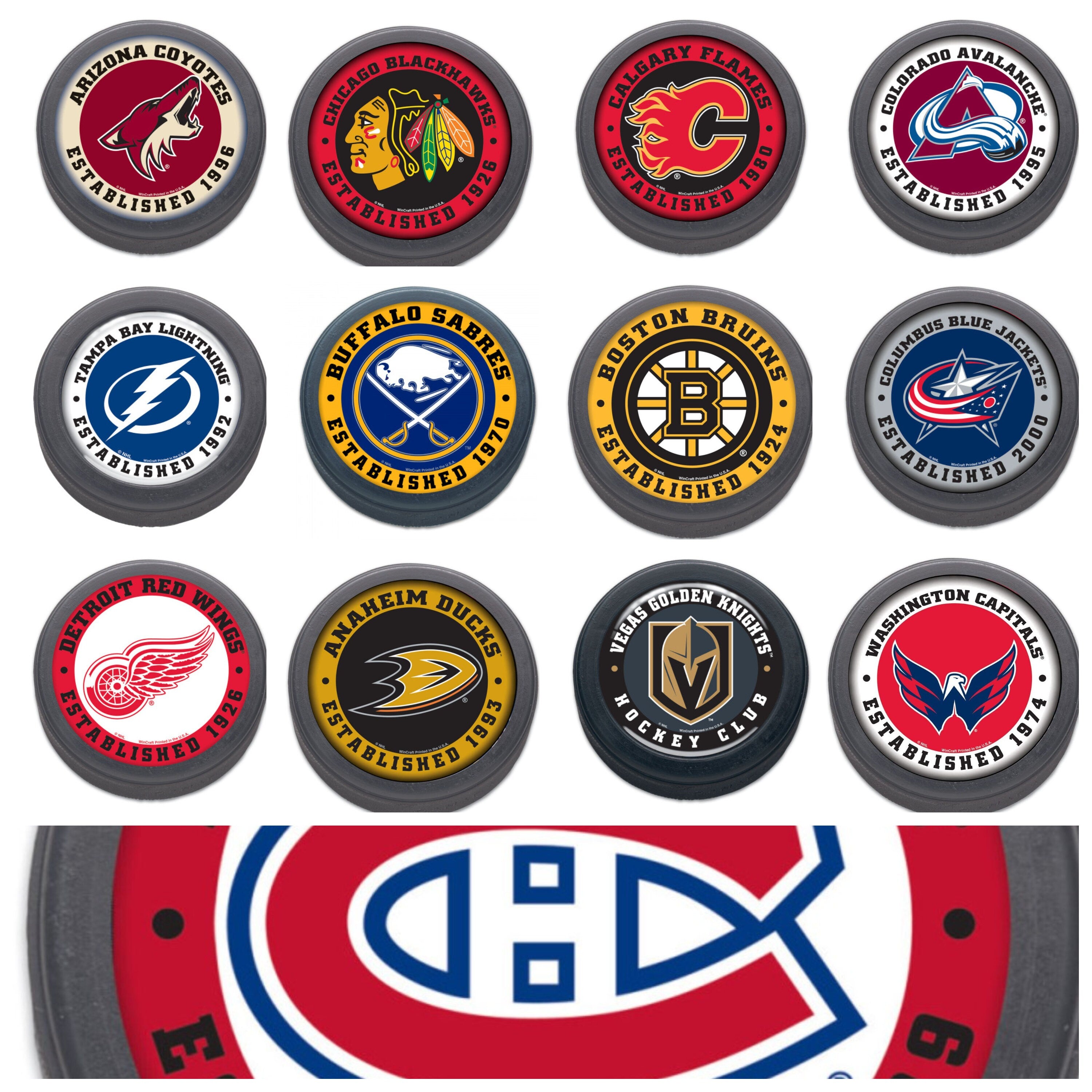 calgary flames- ijshockey puck - nhl Puck - nhl- flames ijshockey - nhl collectible - wincraft official nhl calgary puck 8 * 3 cm - canada