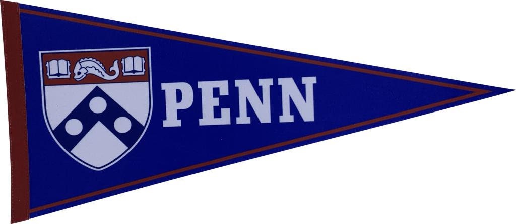 Penn University NCAA american pennants vaantje vlaggetje vlag fanion PENN pennant flag fahne drapeau ivy league PENN uni gift penn state uni