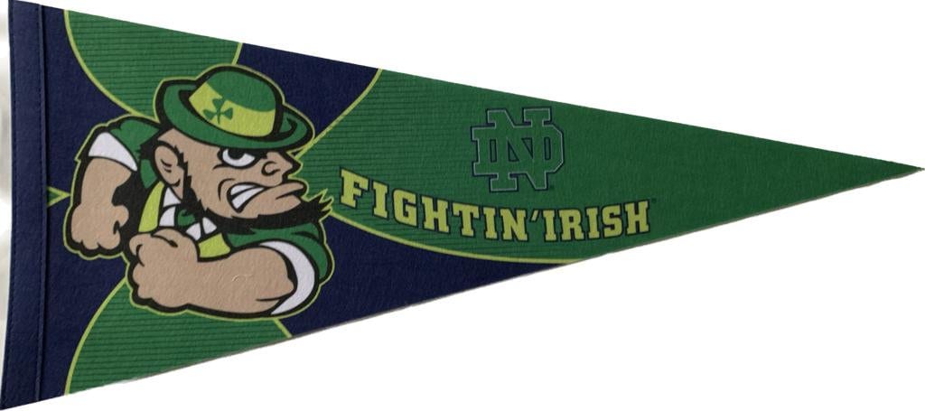 Notre Dame university uni Fighting Irish fightin NCAA american football pennants vaantje vlaggetje vlag fanion pennant flag fahne drapeau