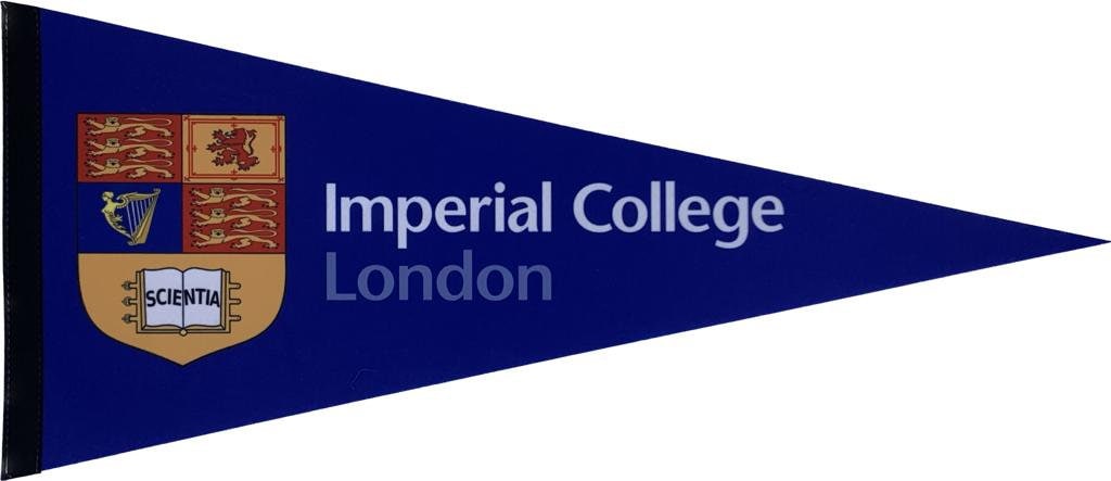 Imperial College london pennants vaantje vlaggetje vlag fanion kings university london pennant flag fahne drapeau Imperial College gift uni