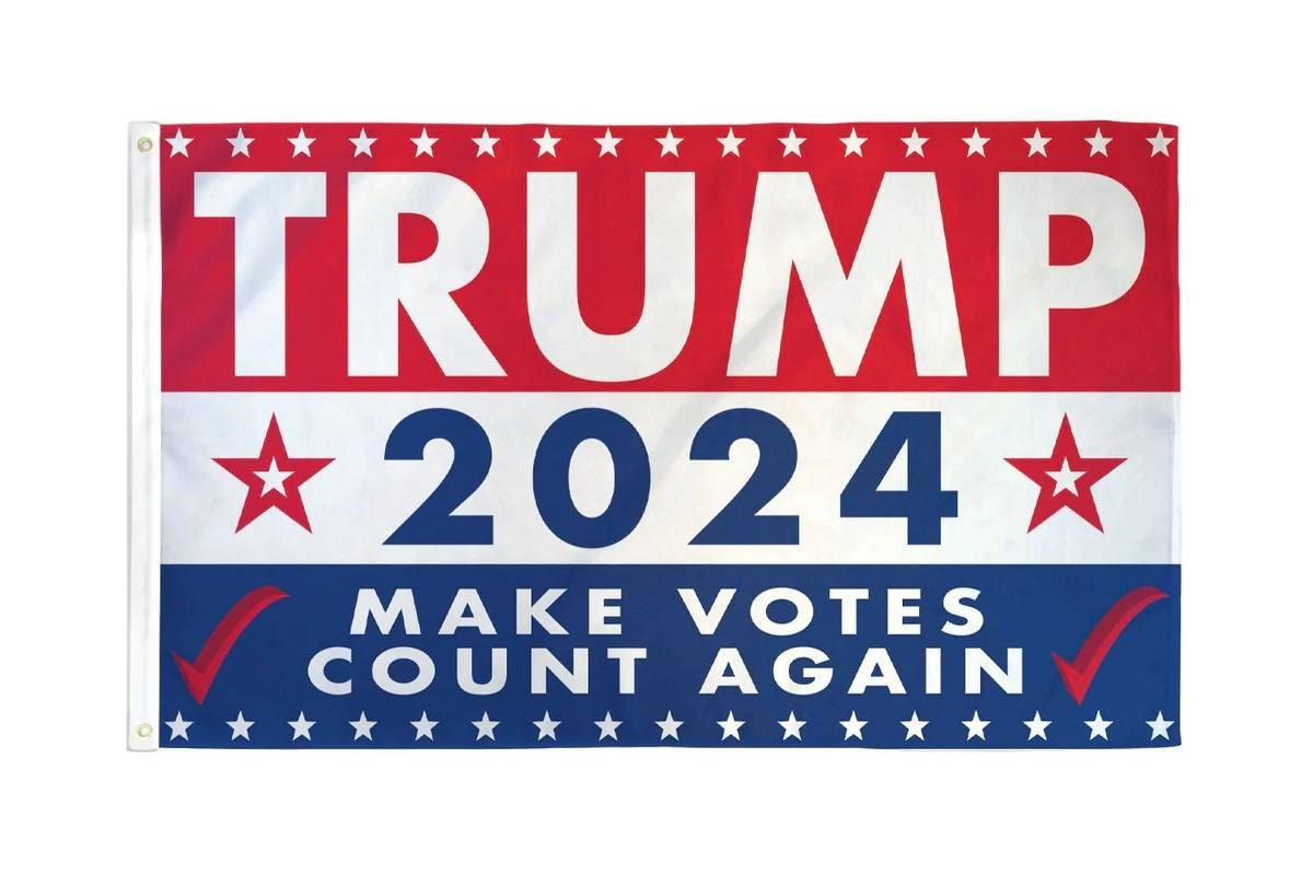 Trump flag 2024 vlag usa make votes count trump verkiezingen donald trump 2024 America First flag usa election make america great again - make votes count