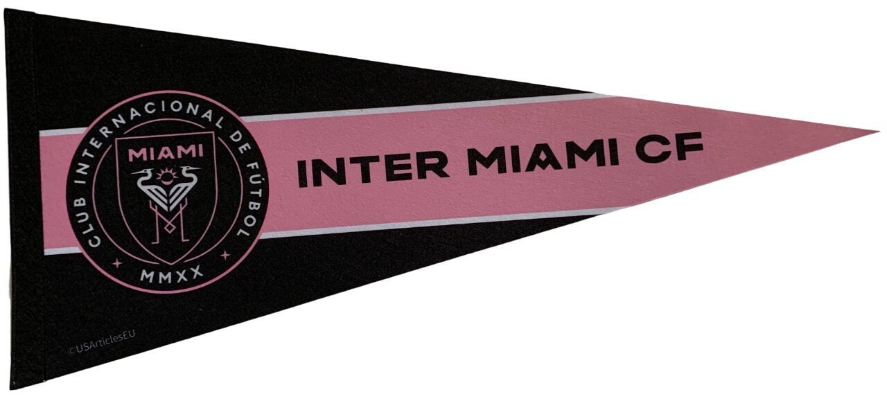 Inter Miami pennant FC florida flag mls vaantje vlaggetje vlag sportvaantje fanion flag usa soccer football america fahne