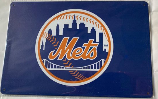 Metal license plate -New York Mets - NY - New York Baseball - 1 - Baseball - MLB - license plate - decor - wall plaque - americana