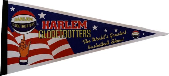 Harlem Globetrotters - USA - NBA - Pennant - Basketball - Sports Coat of Arms - Pennant - Flag - White/Blue/Red - 31 x 72 cm