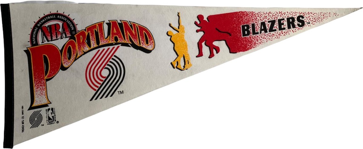 Portland Blazers - Vintage - NBA - Pennant - Basketball - Sports Pennant - Pennant - Flag - Red/White - 31 x 77 cm