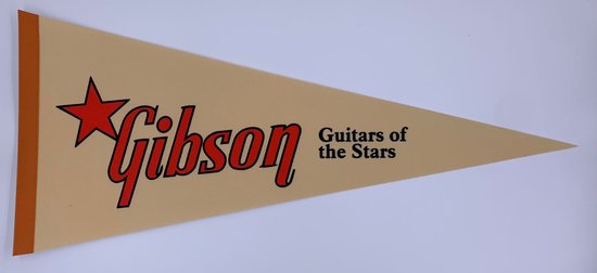 Gibson - guitar - guitar logo - Music - Banner - American - Sports banner - Flag - Pennant - 31*72 cm - blue beige gibson