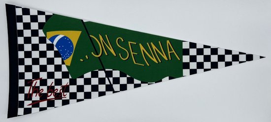 Ayrton Senna - Senna - formula 1 - F1 - Max Verstappen - Senna brazil - Brazil senna - car - racing - Pennant - McLaren motors - Sports banner - Pennant - Flag - Pennant - 31*72 cm - Ayrton Senna yellow - Redbull - Redbull racing - formula1