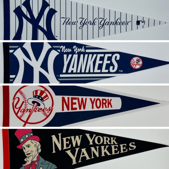 New York Yankees - NY Yankees - MLB - Pennant - Baseball - Baseball - Sports Pennant - Pennant - Pennant - Flag - 31 x 72 cm - White