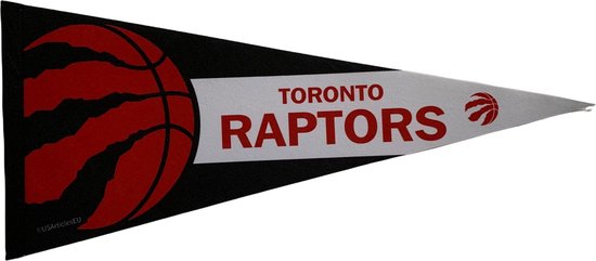 Toronto Raptors - Canada - NBA - Pennant - Basketball - Sports pennant - Pennant - Flag - Black/Red/White - 31 x 72 cm