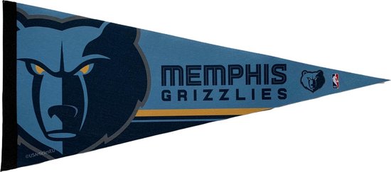 Memphis Grizzlies - NBA - Banner - Basketball - Sports Banner - Pennant - Pennant - Flag - Blue/Yellow - 31 x 72 cm