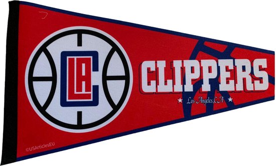 Los Angeles Clippers - LA - USA - NBA - Pennant - Basketball - Sports Pennant - Wimpal - Flag - White/Blue/Red - 31 x 72 cm
