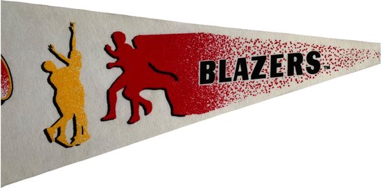 Portland Blazers - Vintage - NBA - Pennant - Basketball - Sports Pennant - Pennant - Flag - Red/White - 31 x 77 cm
