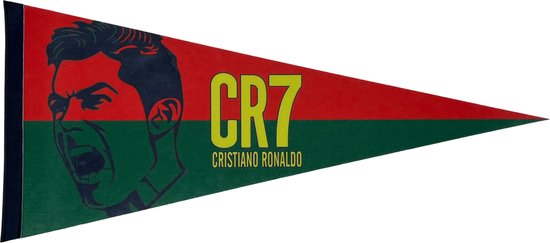 Cristiano Ronaldo - Ronaldo - Portugal - CR7 - messi - Cr7 vlag - Cristiano Ronaldo vaantje - Voetbal - World cup - Soccer - Vaantje - Sportvaantje - Pennant - Wimpel - Vlag - 31 x 72 cm - Ronaldo vlag - CR7 voetbal