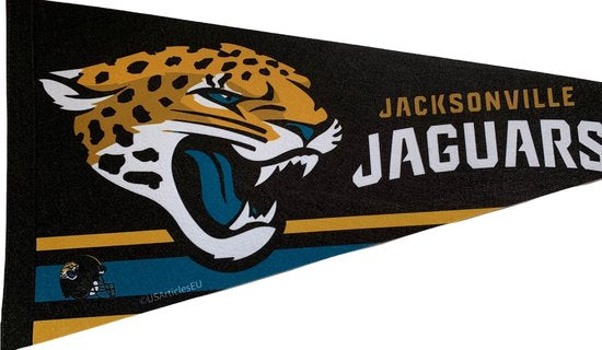 Jacksonville Jaguars - NFL - Pennant - Flag - American Football - Sports Pennant - Black/White - 31 x 72 cm