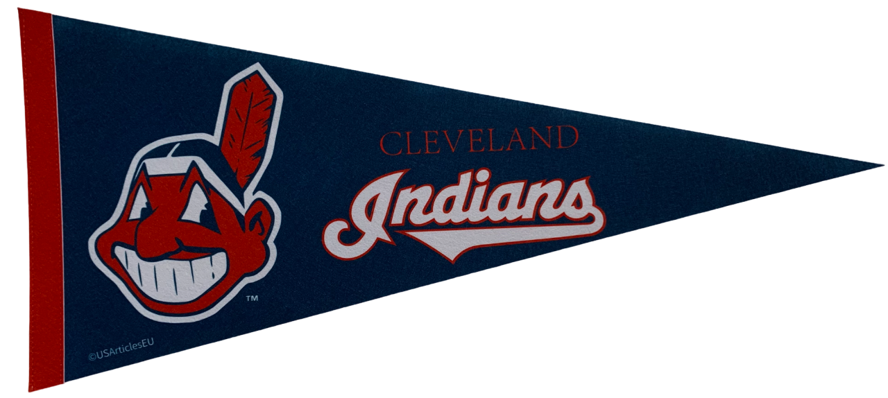 Cleveland Indians MLB pennant Vintage pennants baseball vaantje mlb vlaggetje indians vlag vaantje fanion pennant flag honkbal baseball ball usa america cleveland ball - Logo design
