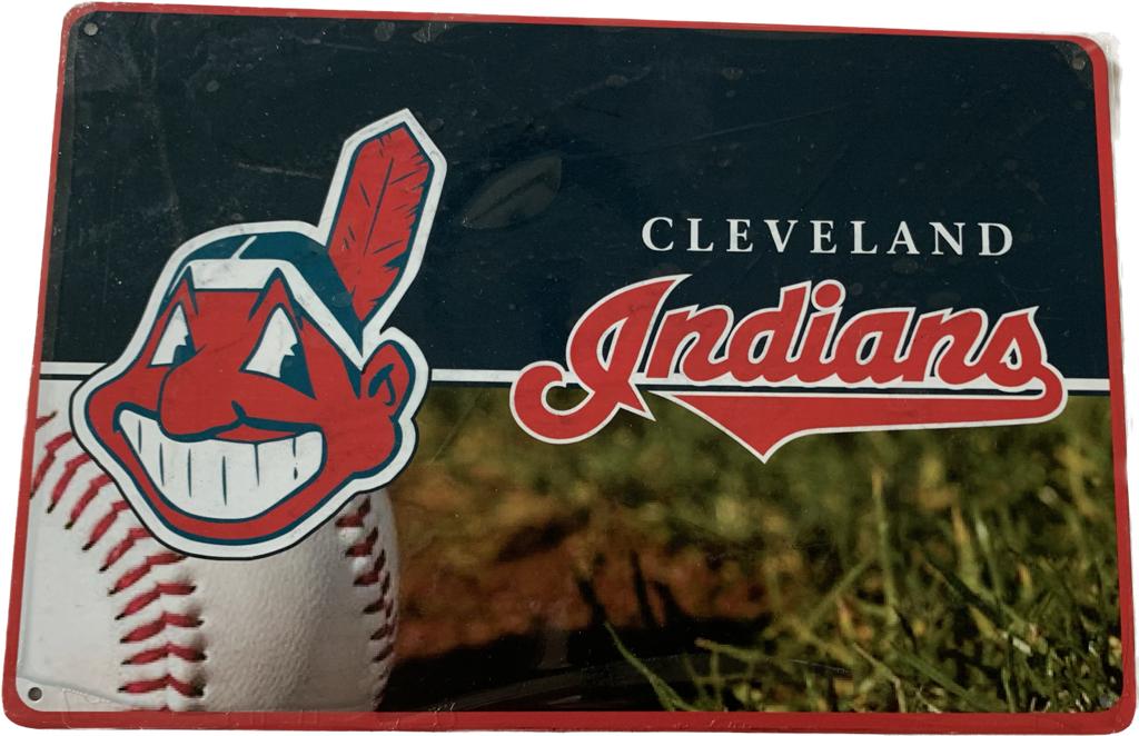 Cleveland Indians plate MLB Baseball license plate USA metal plate license plate indians Vintage cleveland gift sports displays honkbal - blue logo