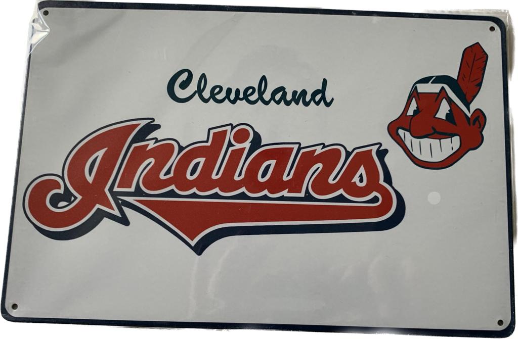 Cleveland Indians plate MLB Baseball license plate USA metal plate license plate indians Vintage cleveland gift sports displays honkbal - grassfieldlogo