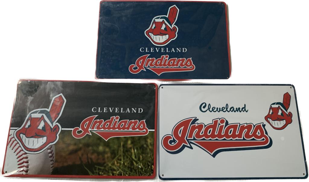 Cleveland Indians plate MLB Baseball license plate USA metal plate license plate indians Vintage cleveland gift sports displays honkbal - blue logo