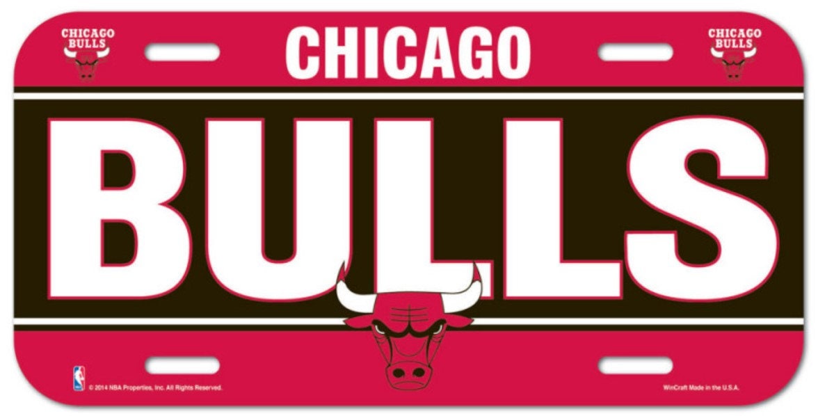 Chicago Bullls NBA basketball USA metal plate license plate Vintage gift sports displays ball michael jordan 23 - Rood